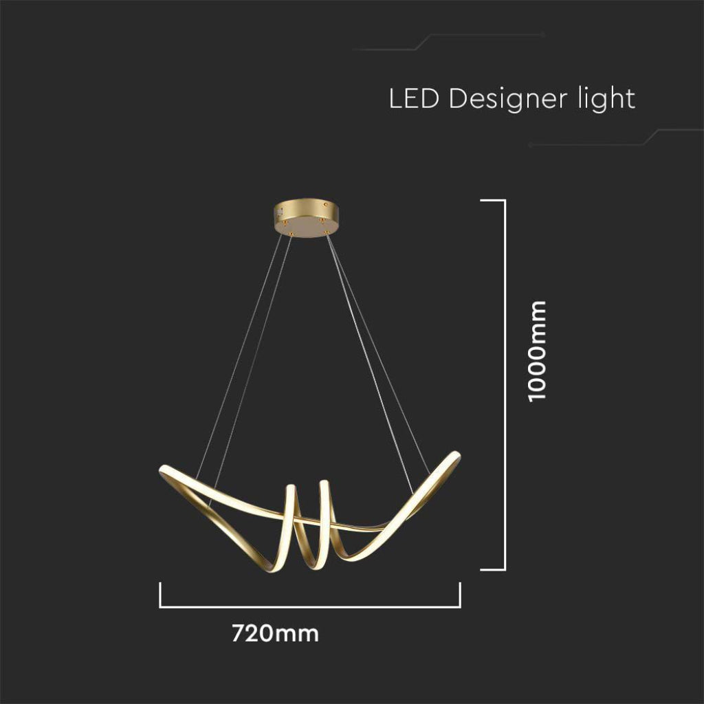 V-TAC Lampadario LED a Sospensione 24W in Metallo dal Design Moderno Coloro Nero 3000K V-TAC Lampadario LED a Sospensione 24W in Metallo dal Design Moderno Coloro Nero 3000K